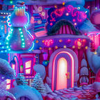 Santa’s Workshop Wonderland Wrapping Paper – A Magical and Glittery Journey to the North Pole
