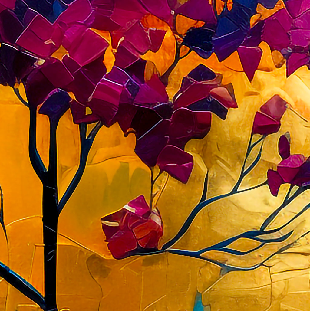 Abstract Tree Blossom Weekender Bag: Faux 3D Art Travel Tote