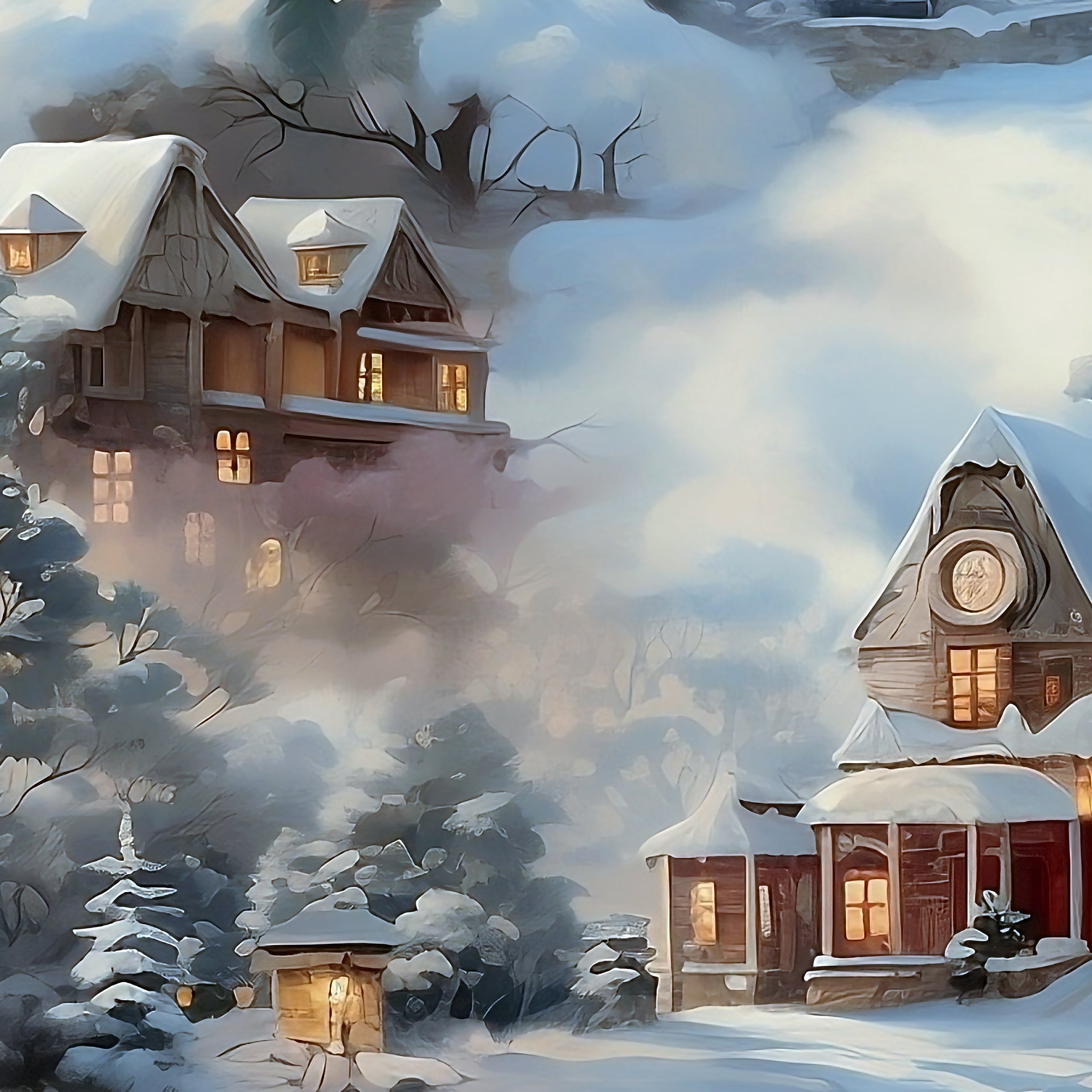 Vintage Christmas Wrapping Paper: Nostalgic Winter Sled Design