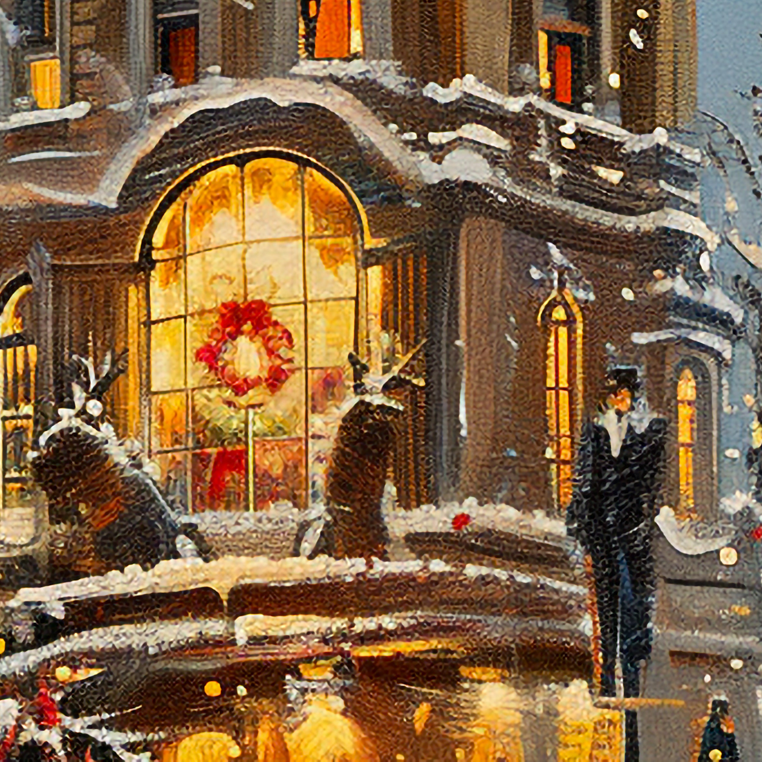 Snowy London Big Ben Wrapping Paper: Victorian Winter Gift Wrap