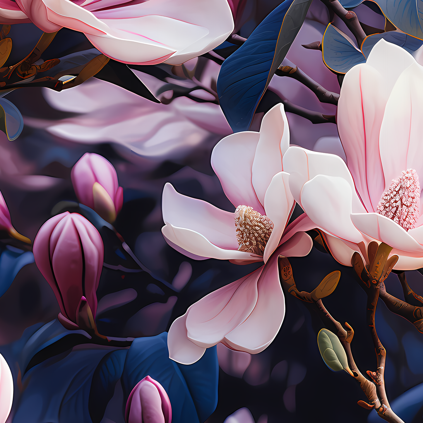 Magnolia Blossoms Wrapping Paper Rolls – Timeless Beauty for Every Occasion