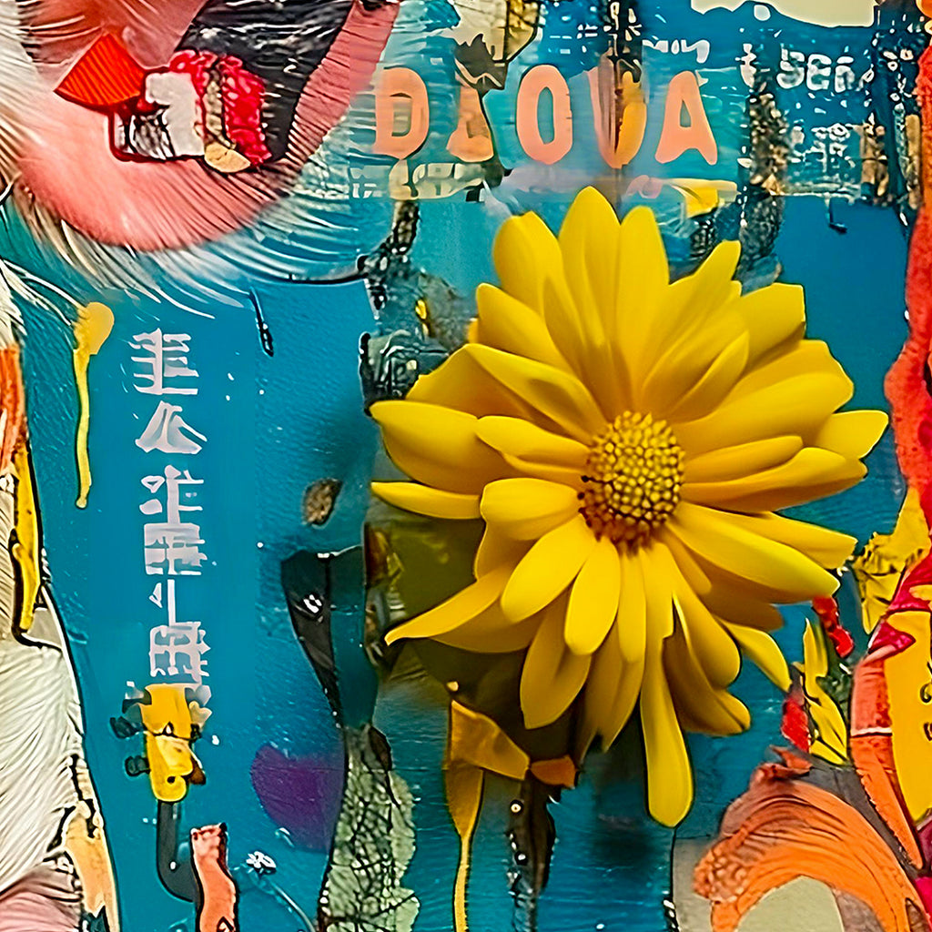 Abstract Pig Canvas Art: Maximalist Bold Colors, Up to 36 Inches