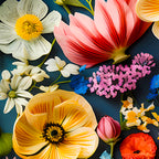 Stunning Wildflowers Wrapping Paper Rolls: Colorful Wildflowers, Vibrant Floral Print